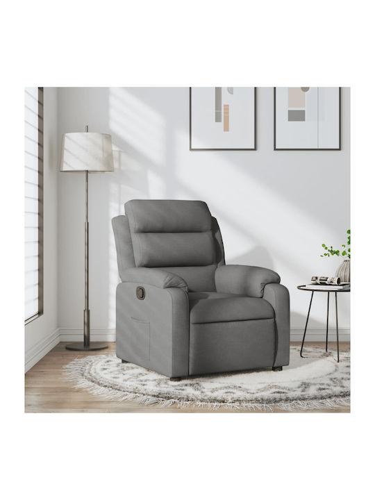 Relaxsessel mit Fußhocker Dark Grey 75x92.5x100cm
