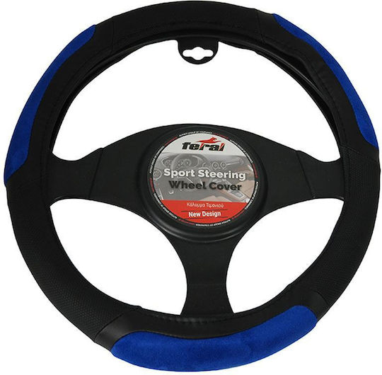 Auto Gs Car Steering Wheel Cover with Diameter 38cm made of Leatherette Black