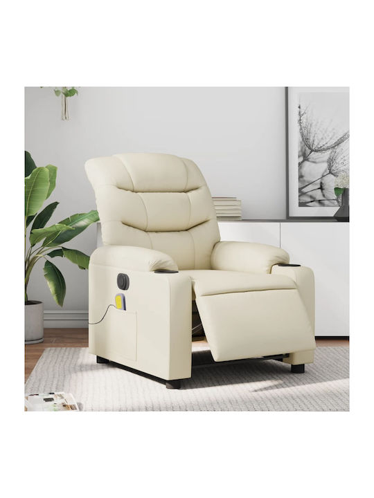 Πολυθρόνα Relax Massage με Υποπόδιο από Δερματί...