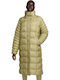 Essential Prima Women's Short Puffer Jacket for Winter Gold