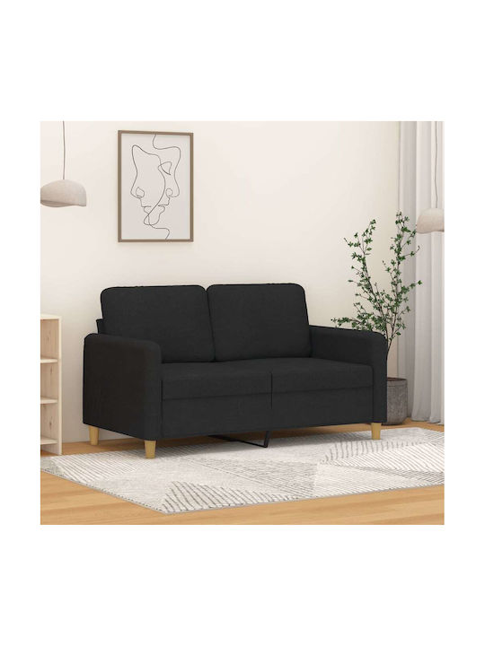 Cu două locuri Canapea Negru 138x77x80cm.