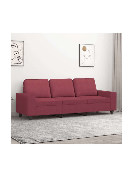 Dreisitzer Sofa Bordeaux 214x77x80cm