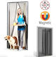 Door Mosquito Net with Velcro with Magnetic Clasp Black 210x90cm