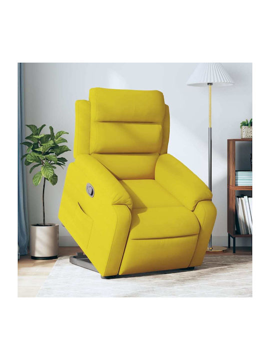 Relaxsessel mit Fußhocker Samt Yellow 75x92.5x1...
