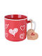 Koopman Mug from Porcelain Red 300ml