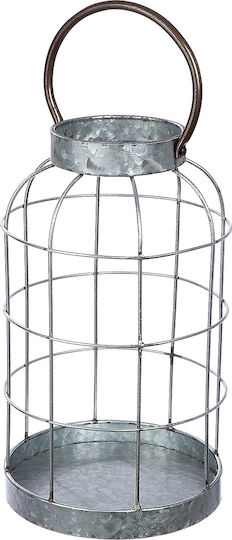 ArteLibre Laterne Metallisch Gray 1Stück