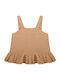 Kinder-Crop-Top Ärmellos Braun