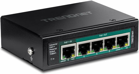Trendnet TI-B541 Unmanaged L2 PoE+ Switch με 5 Θύρες Gigabit (1Gbps) Ethernet
