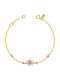 Kiriakos Gofas Kids Bracelet Chain from Gold 14K with Flower