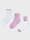 Mayoral Kids' Ankle Socks Purple (mauve) 3 Pairs