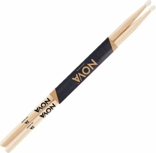 Vic Firth Hickory Μπαγκέτες Ντραμς Nova 7A με Σχήμα Μύτης Oval