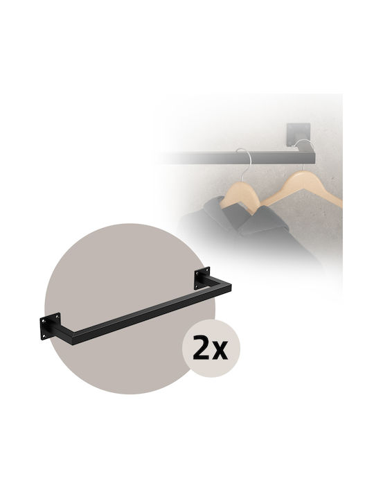 ML-Design Крeмастра За Стена Метална Черна 12x60см