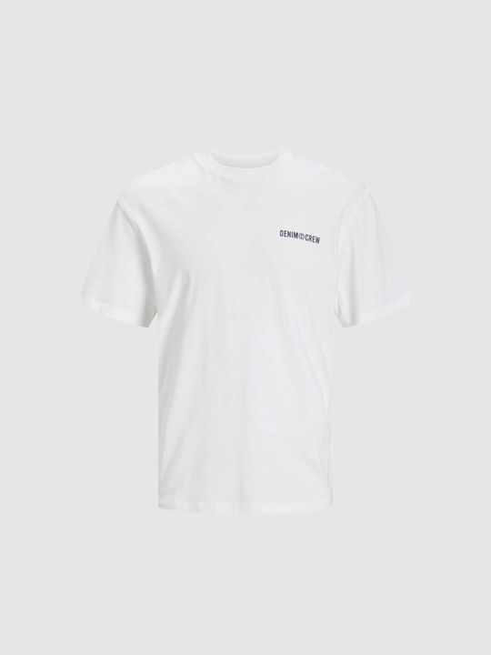Jack & Jones Ανδρικό T-shirt Κοντομάνικο Άσπρο