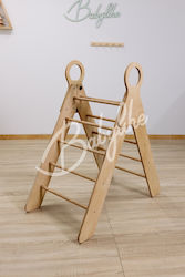 Babylike Climbing Ladder Triangle aus Holz Beige