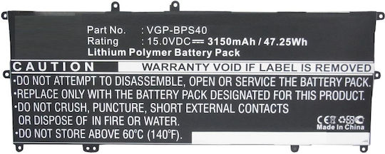 CoreParts Συμβατή Μπαταρία για Sony Vaio SVF14N16CW, SVF14N26CW, SVF15N13CW, SVF15N18PW, VAIO Fit 14A, VAIO Fit 15 με 3150mAh