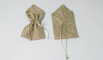 Fabric Pouch for Gift Brown 18.5x9cm. 20pcs