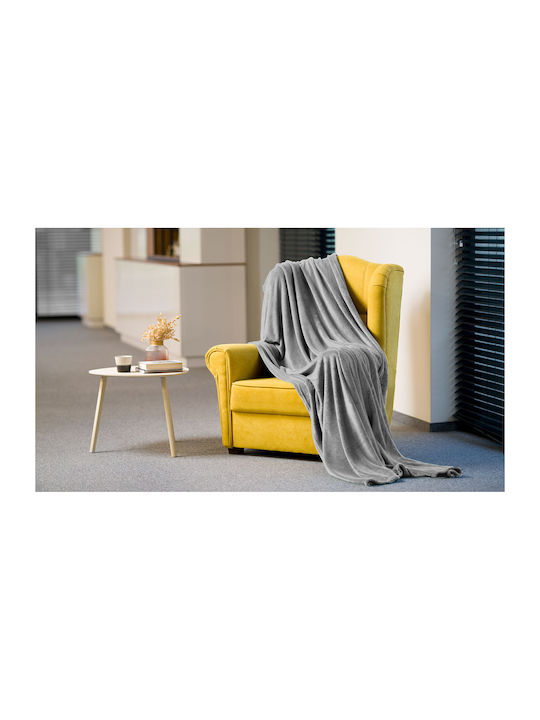 Teesa Κουβέρτα Fleece Διπλή 200x220εκ. Gray