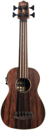 Kala Ebony Fretless Bas Ukulele Natural Satin