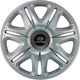 J-Tec Auto Radkappen Set Nascar mit Marke Hyundai 4Stück 14" Silber
