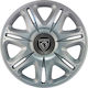 J-Tec Auto Radkappen Set Nascar mit Marke Peugeot 4Stück 14" Silber