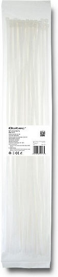 Qoltec Πλαστικά Δεματικά Καλωδίων 500mmx4.8mm σε Λευκό χρώμα (50τμχ) 52213