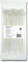 Qoltec Qoltec Kabelbinder Kunststoff 200mmx4.8mm in Weiß Farbe 100Stk