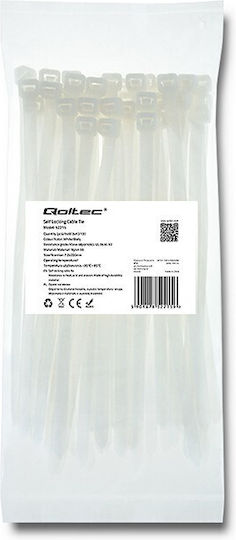 Qoltec Δεματικά Καλωδίων Πλαστικά 200mmx7.2mm σε Λευκό χρώμα (50τμχ) (52215)