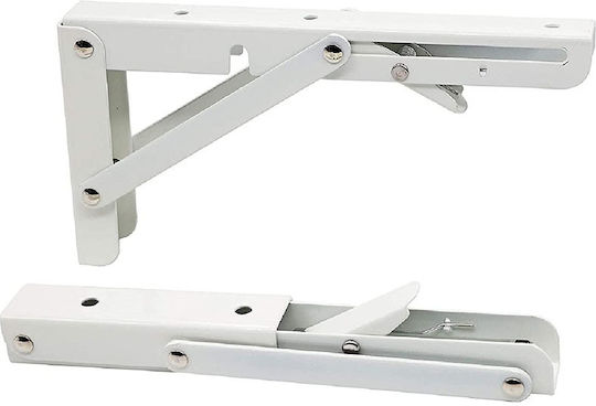Foldable Stainless Steel Shelf Brackets Blue 300mm 40000493