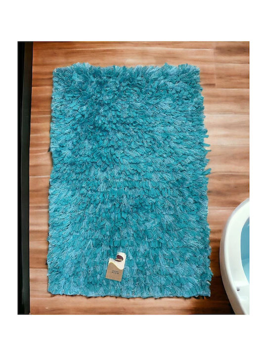 Linea Home Πατάκι Μπάνιου Shaggy LH2044047-1 Τυρκουάζ 50x80εκ.