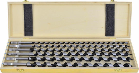 AWTools Set of 6 Diamond Drills with Triangular Shank for Wood