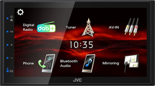 JVC Car Audio System 2 DIN Bluetooth USB GPS Apple CarPlay Android Auto