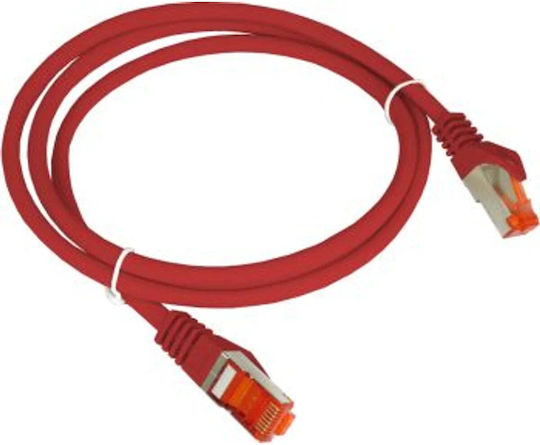 A-LAN S/FTP Cat.6a (Gigabit) Мрежов Кабел Ethernet 1м Червен