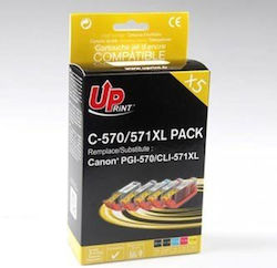 Uprint C-571XL Kompatibles Paket Canon C-570/571XL/CLI571 Mehrfarbig