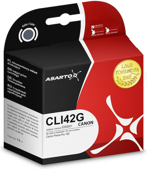 Asarto Συμβατό Μελάνι Εκτυπωτή InkJet Canon CLI42G Γκρι 1τμχ