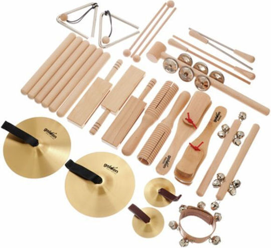 Goldon Clape Percussion Set în Cutie Din Lemn Clape în Set