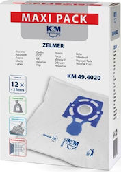 Konig & Meyer Σακούλες Σκούπας 12τμχ Συμβατή με Σκούπα Zelmer