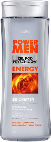 Joanna Power Men Bubble Bath Gel for Men and Scent Black Pepper and Guarana 300ml