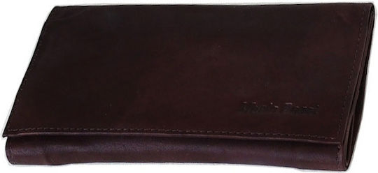 Mario Rossi Tobacco Pouch With Magnetic Clasp 15.5x8.5cm Brown