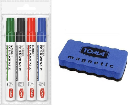 Toma Whiteboard Markers White 4pcs