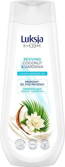 Sarantis Silk Care Gel De Duș Revigorant Cu AHA Și Miros De Nucă De Cocos Și Gardenia 500ml