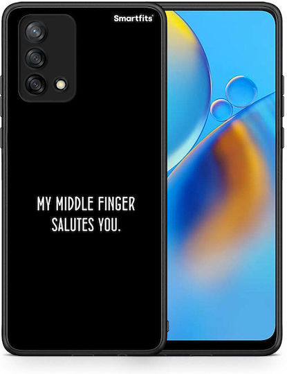 Smartfits Salute Задна корица Черен (Oppo A74)