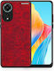 Smartfits Paisley Cashmere Umschlag Rückseite Rot (Oppo A78 4G) 8704652837203_47605993701715