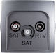 Kontakt-Simon TV-, Satelliten- und Radiobuchse Grundlegend in Silber Farbe WMUA-03019Z-J011