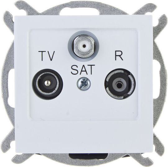Ospel TV-Buchse Terminal in Weiß Farbe GPA-GS M 00