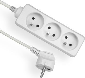 Elgotech Steckdosenleiste 3 Positionen mit Kabel 5m