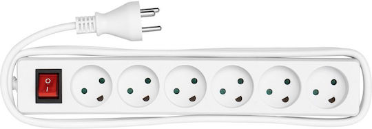 Microconnect Πολύπριζο 6 Θέσεων με Διακόπτη και Καλώδιο 3m