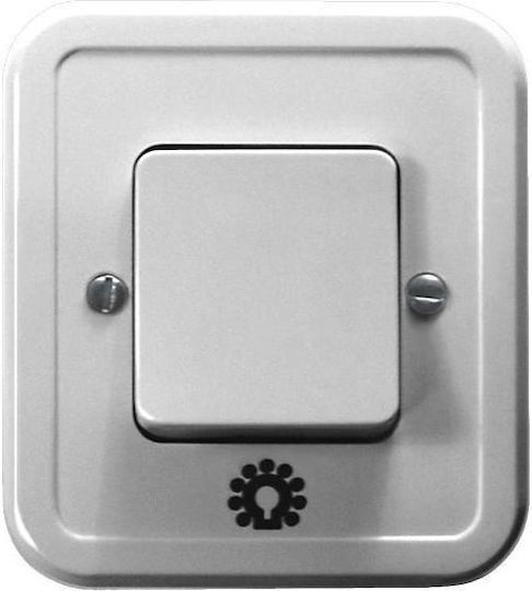 Ospel Wandschalter mit Rahmen in Weiß Farbe ŁW-5P/00