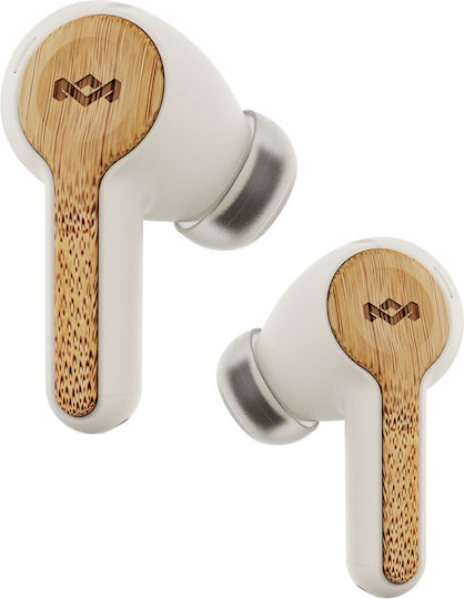 The House Of Marley Rebel Earbud Bluetooth Handsfree Ακουστικά με Θήκη Φόρτισης Cream
