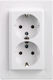 Schneider Electric Asfora Διπλή Χωνευτή Πρίζα Ρ...