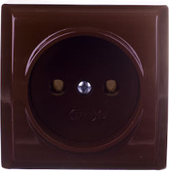 Ospel Bis Single Walled Power Socket Brown
